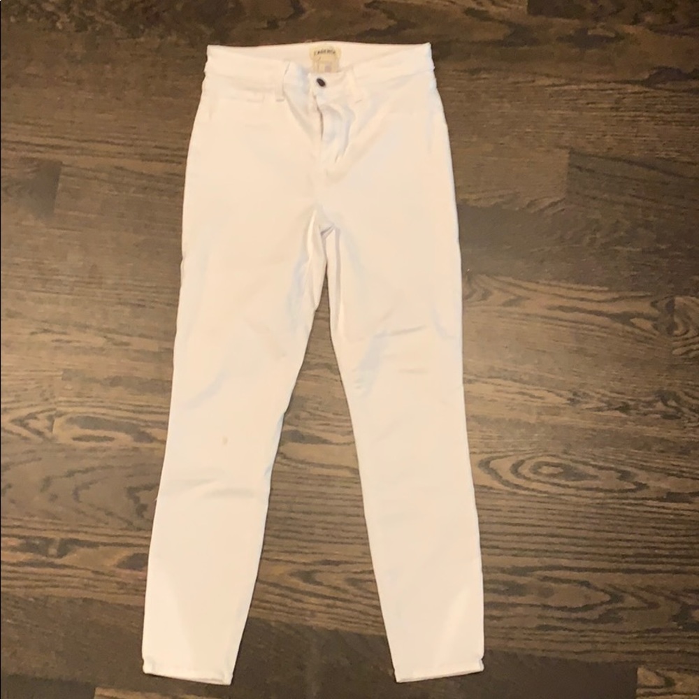 L’Agence white stretchy denim.